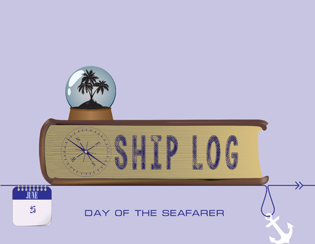 Calendar events of June - Congratulations for Day of the Seafarerのイラスト素材