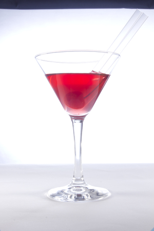 Cocktail in a glass on a white backgroundの写真素材