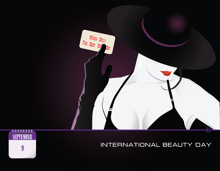 Poster When Only The Best Do! For International Beauty Dayのイラスト素材