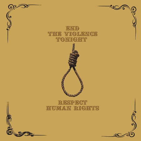 Poster for December 10 - End the Violence tonight, Respect Human Rightsのイラスト素材
