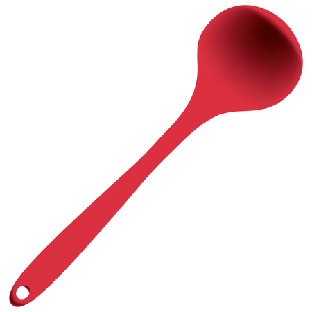 Hygienic large soup spoon made of plastic or siliconeのイラスト素材