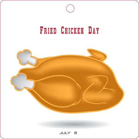 Poster for the event in July - Fried Chicken Dayのイラスト素材