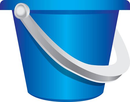 Plastic baby bucket for outdoor games with a large comfortable handle.のイラスト素材