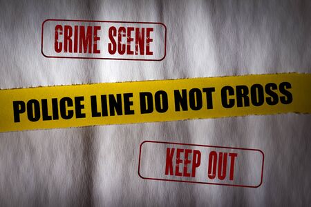 Police Line Do Not Cross - Crime scene, keep outの写真素材