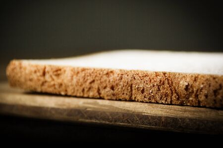 Fresh toast bread on a cutting board
