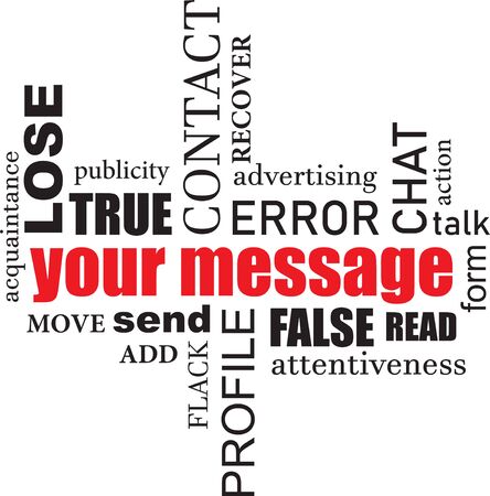 Information your message in the form of composed wordsのイラスト素材