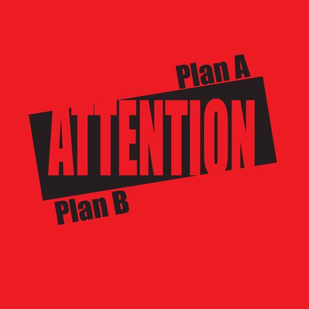 Banner Attention - Plan A or Plan B. Business poster of choice plansのイラスト素材