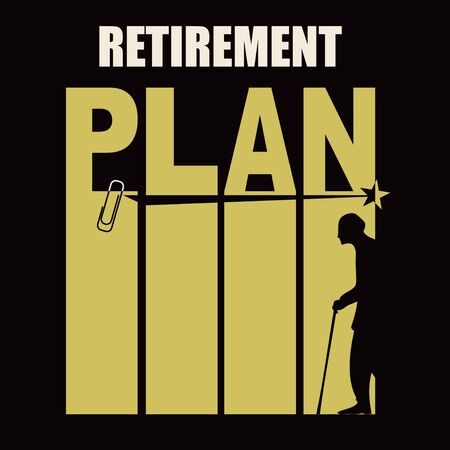 Poster or banner for retirement planのイラスト素材