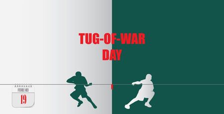 Post card for event february day Tug-of-War Dayのイラスト素材