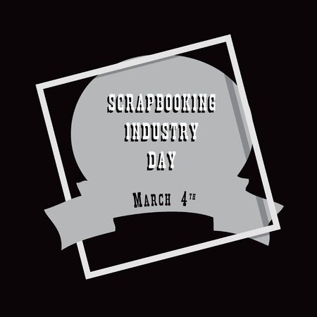 Scrapbooking industry day - Vector illustration for March date.のイラスト素材