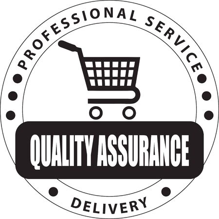 Imprint ink stamp delivery. Professional service - quality assuranceのイラスト素材
