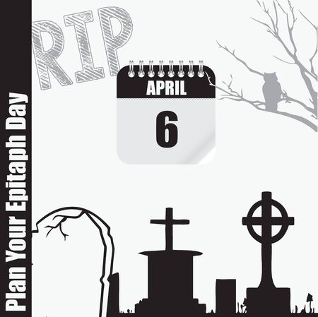 Calendar Event Plan Your Epitaph Day. Creating epitaph helps preserve the memory of the deceasedのイラスト素材