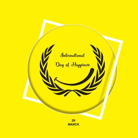 Holiday International Day of Happiness. Vector illustration for the event in March.のイラスト素材