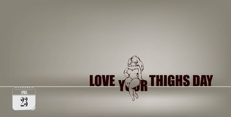 Post card for event april day Love Your Thighs Dayのイラスト素材