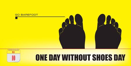 Post card for event may day One Day Without Shoes Dayのイラスト素材