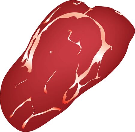 A piece of meat in a steak formatのイラスト素材