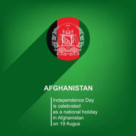 Poster for Independence Day is celebrated as a national holiday in Afghanistan on 19 Augusのイラスト素材