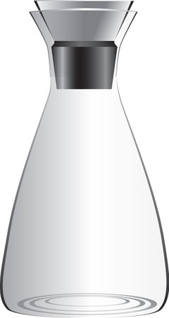Glass carafe for drinks with a tight-fitting lidのイラスト素材