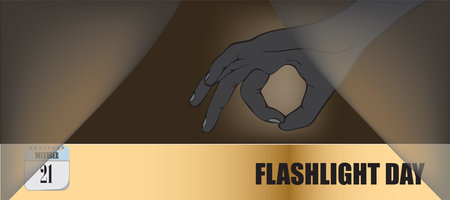 Post card for event december day Flashlight Dayのイラスト素材