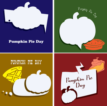 Set applications to date Pumpkin Pie Dayのイラスト素材