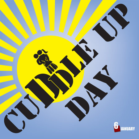 Events January Cuddle Up Day. Vector illustrationのイラスト素材
