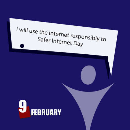 I will use the internet responsibly to Safer Internet Dayのイラスト素材