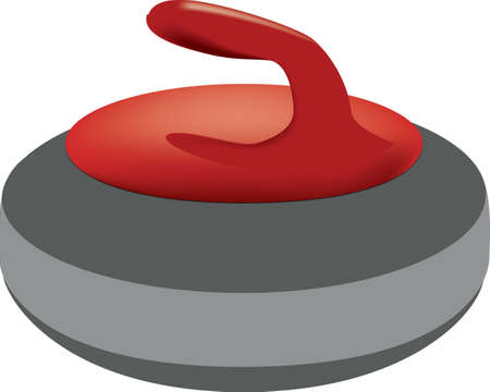 Sports equipment for curling - curling stone. Vector illustration.