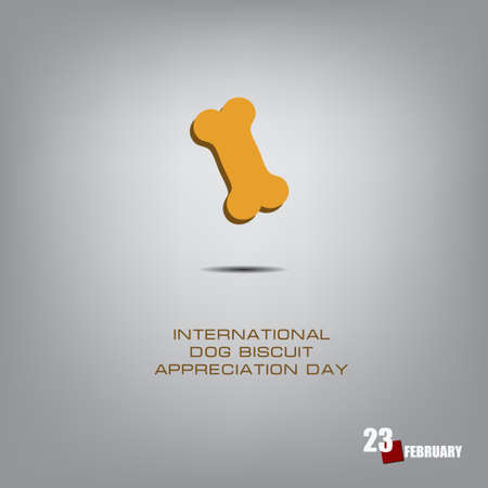 The event is celebrated on February International Dog Biscuit Appreciation Dayのイラスト素材