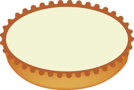 Traditional dessert - classic Cheesecake with a fried baseのイラスト素材