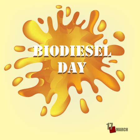 The calendar event is celebrated in March - Biodiesel Dayのイラスト素材