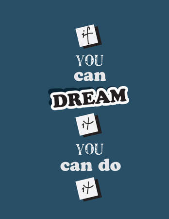 Poster if you can dream it you can do itのイラスト素材