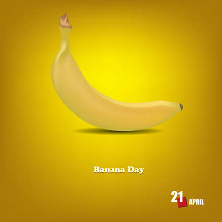 The calendar event is celebrated in april - Banana Dayのイラスト素材