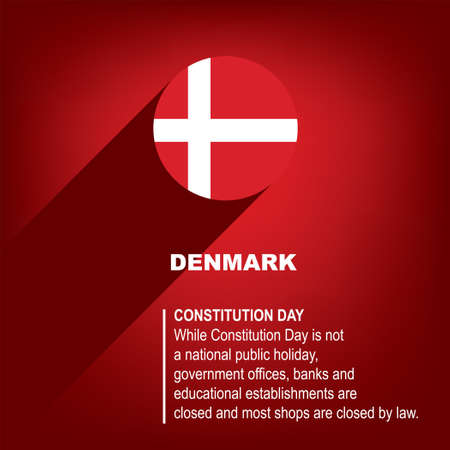 Holiday Constitution Day in Denmark celebrated on june 5のイラスト素材