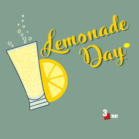 The calendar event is celebrated in may - Lemonade Dayのイラスト素材