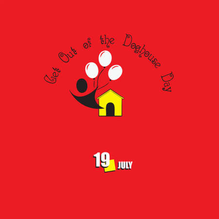 The calendar event is celebrated in July - Get Out of the Doghouse Dayのイラスト素材