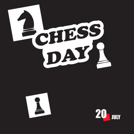 The calendar event is celebrated in July - Chess Dayのイラスト素材