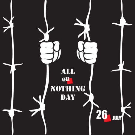 The calendar event is celebrated in July - All or Nothing Dayのイラスト素材