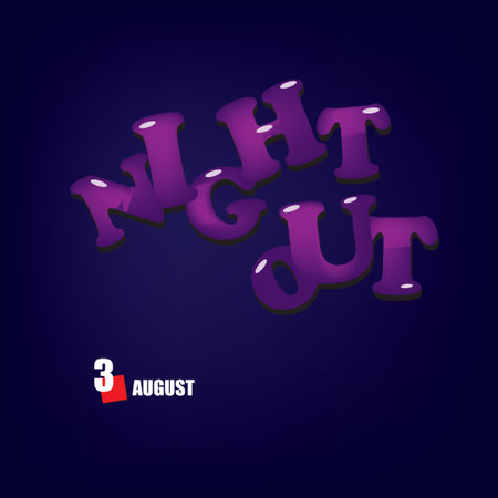 The calendar event is celebrated in August - Night Outのイラスト素材