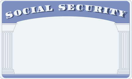 General form of social security card documentのイラスト素材
