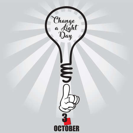 The calendar event is celebrated in october - Change a Light Dayのイラスト素材