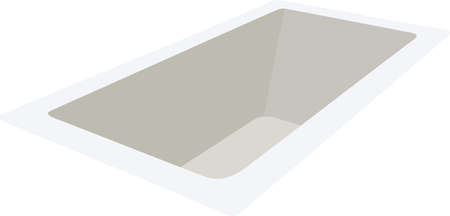 Acrylic standard deep bath for water treatments. Vector illustration.のイラスト素材