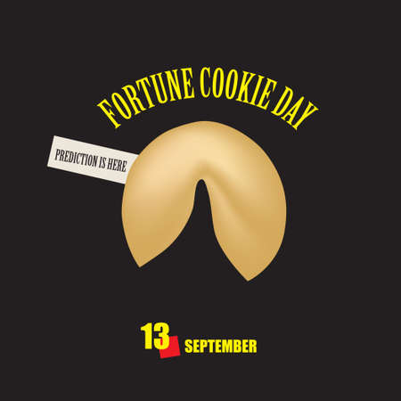 The calendar event is celebrated in September - Fortune Cookie Dayのイラスト素材