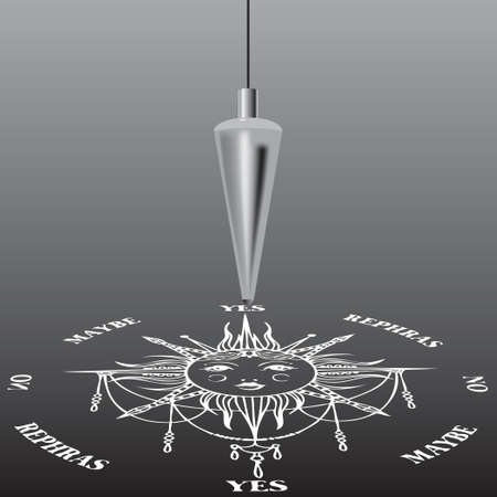 Magic pendulum for fortune telling and witchcraftのイラスト素材