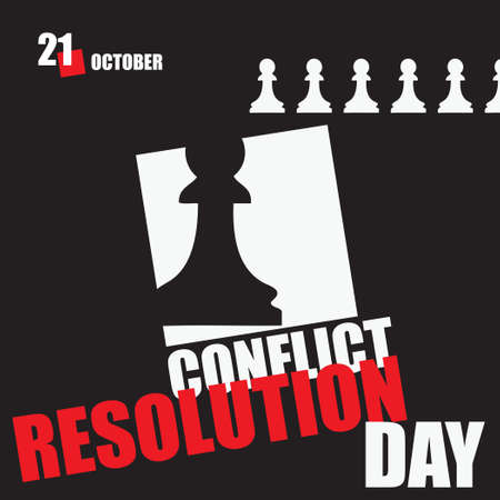 The calendar event is celebrated in october - Conflict Resolution Dayのイラスト素材
