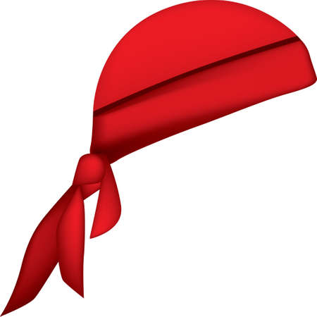 Classic fabric bandana to protect the head. Vector illustration.のイラスト素材
