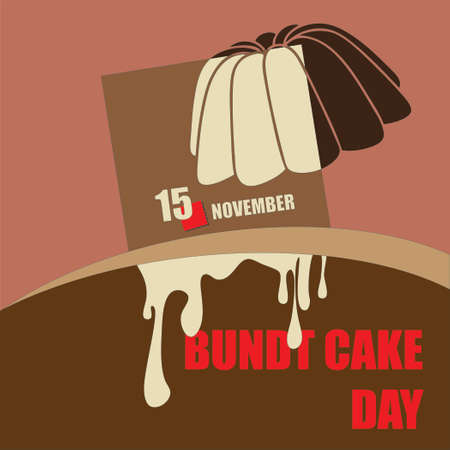 The calendar event is celebrated in November - Bundt Cake Dayのイラスト素材