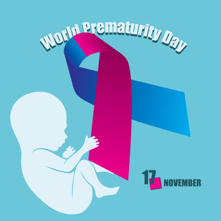 The calendar event is celebrated in November - World Prematurity Dayのイラスト素材