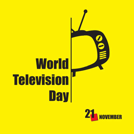 The calendar event is celebrated in November - World Television Dayのイラスト素材