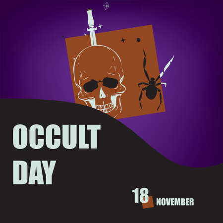 The calendar event is celebrated in November - Occult Dayのイラスト素材