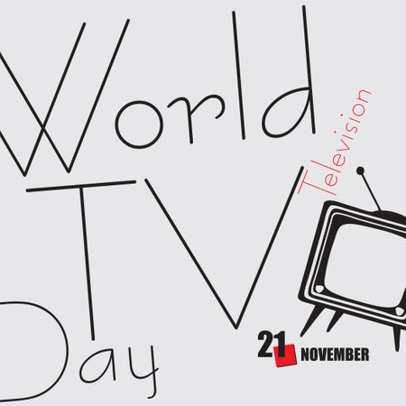 The calendar event is celebrated in November - World Television Dayのイラスト素材